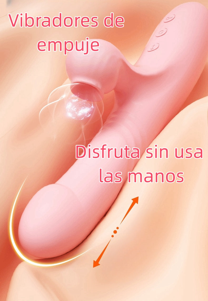 Vibrador de empuje | Succión | 10+10 modos | 24cm x 3.6cm | Recargable-usb | B60