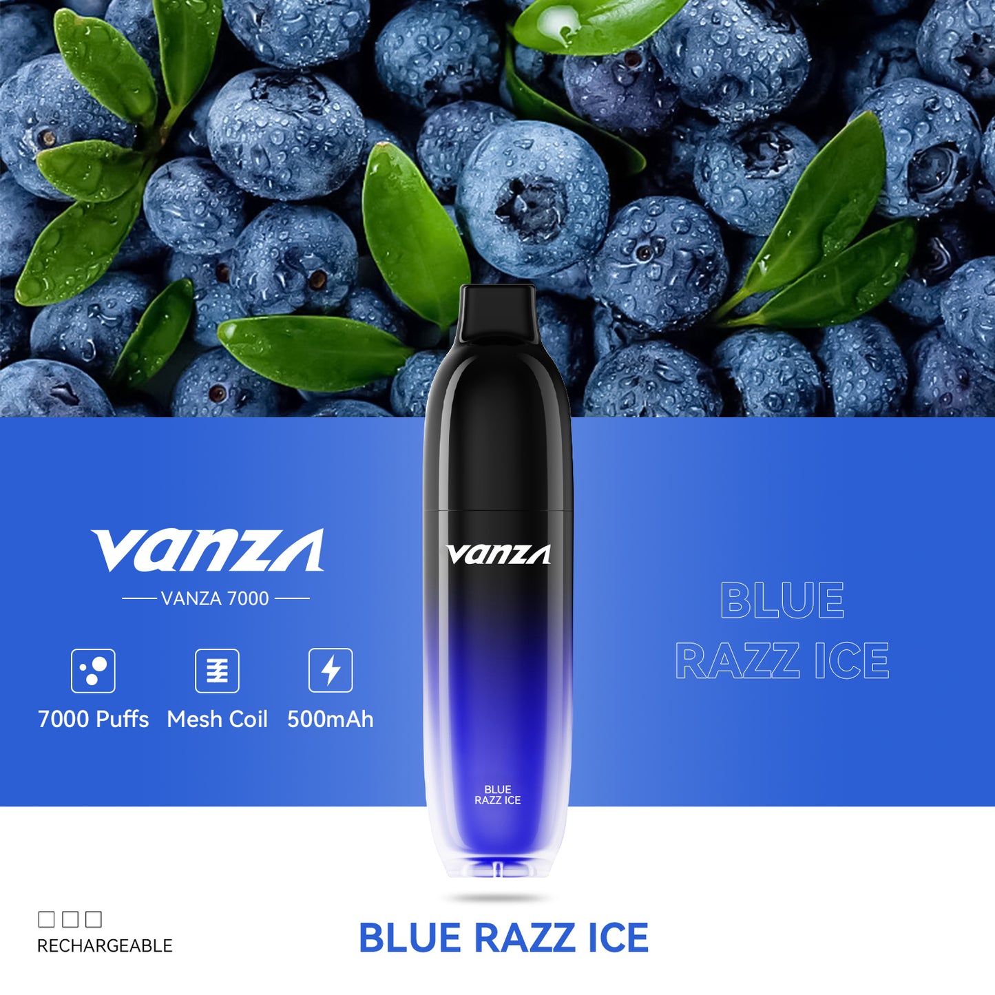Vanza 7000 puff | 12ml | 7 sabores | Recargable