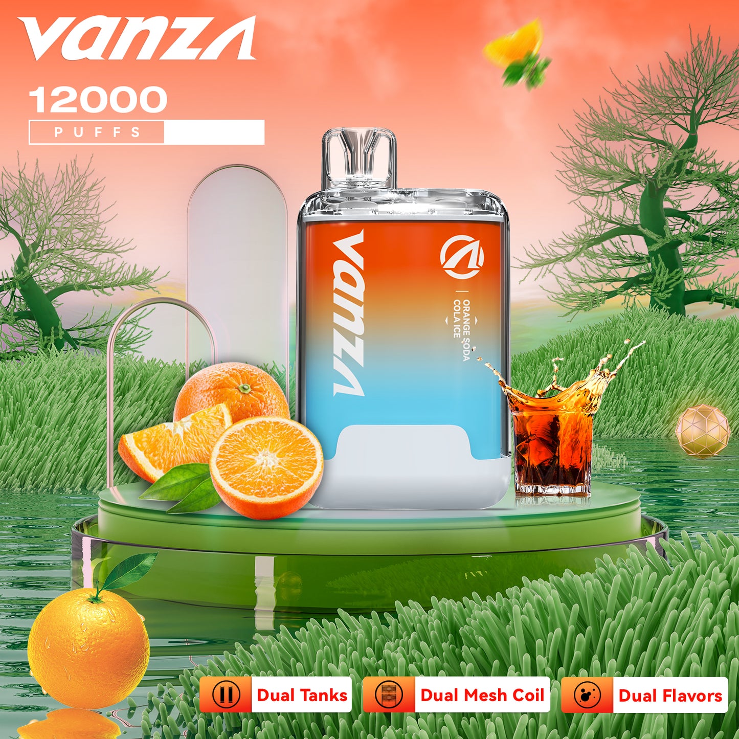 Vanza 12000 puff | 11ml x 2 | 2 sabores en 1 | Recargable