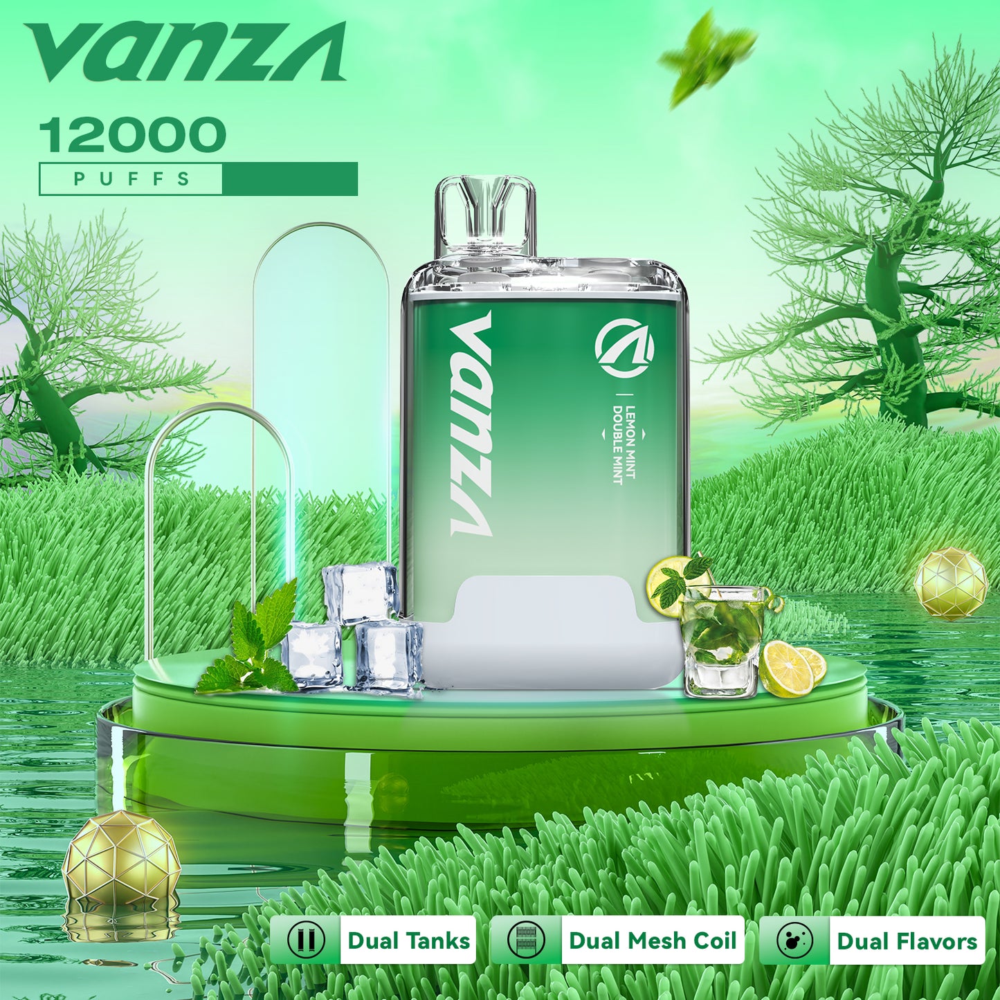 Vanza 12000 puff | 11ml x 2 | 2 sabores en 1 | Recargable
