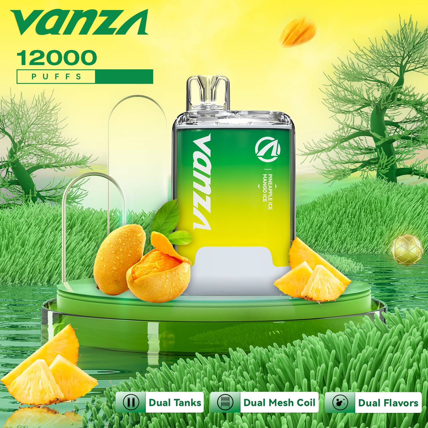 Vanza 12000 puff | 11ml x 2 | 2 sabores en 1 | Recargable
