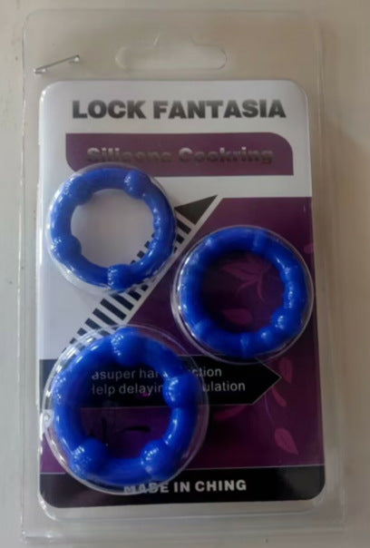 Anillos Retardadores | Set de 3 | Con/Sin Cuentas | Transparente | Azul | Negro | A24