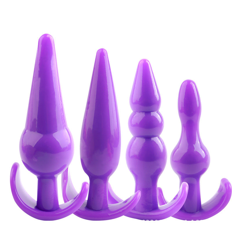 Butt Plug - Tapón Anal | Set de 4 | Negro | Morado | Rosado | A12