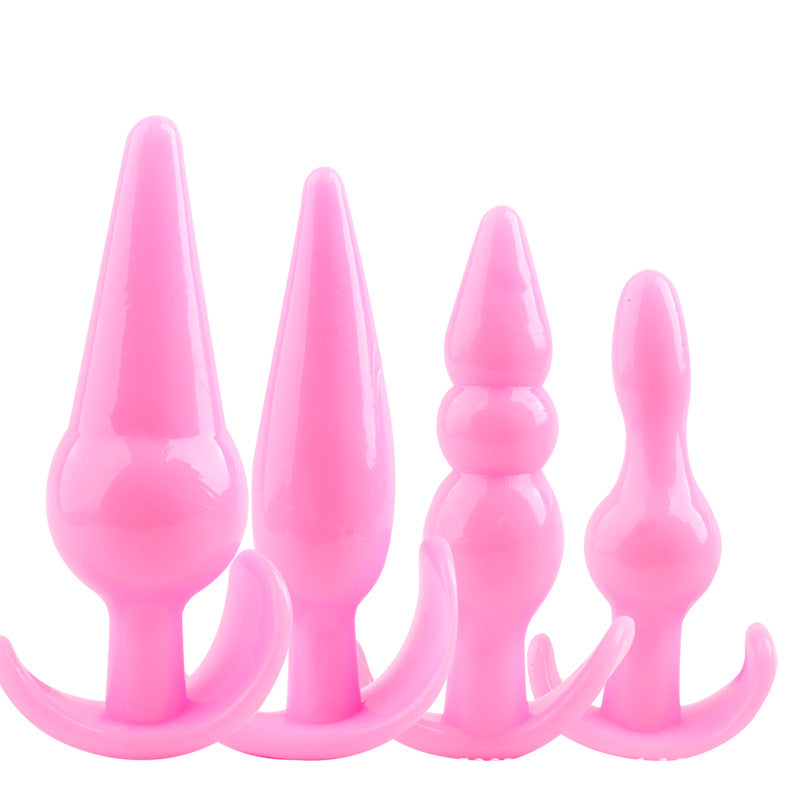 Butt Plug - Tapón Anal | Set de 4 | Negro | Morado | Rosado | A12