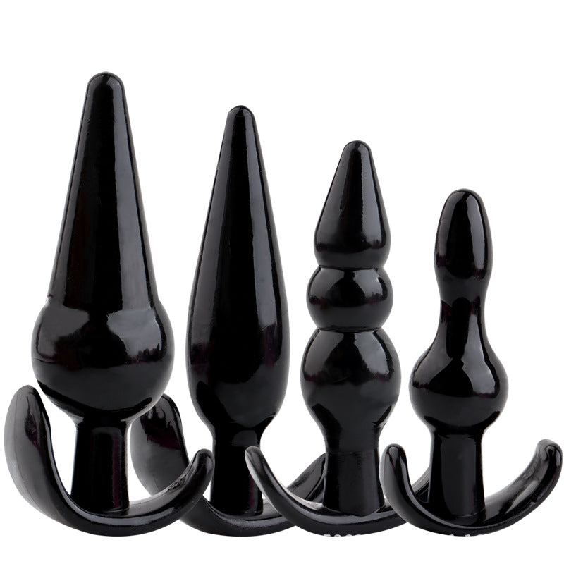 Butt Plug - Tapón Anal | Set de 4 | Negro | Morado | Rosado | A12