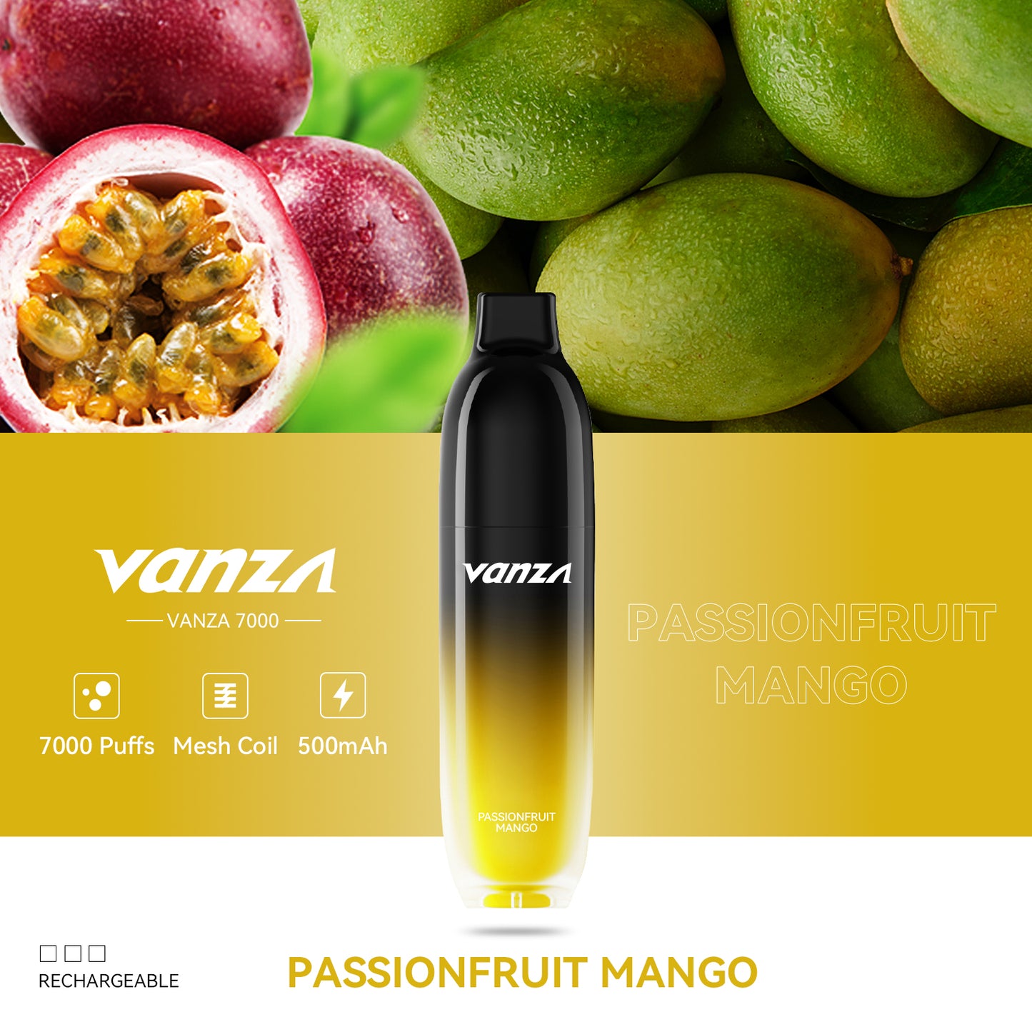 Vanza 7000 puff | 12ml | 7 sabores | Recargable