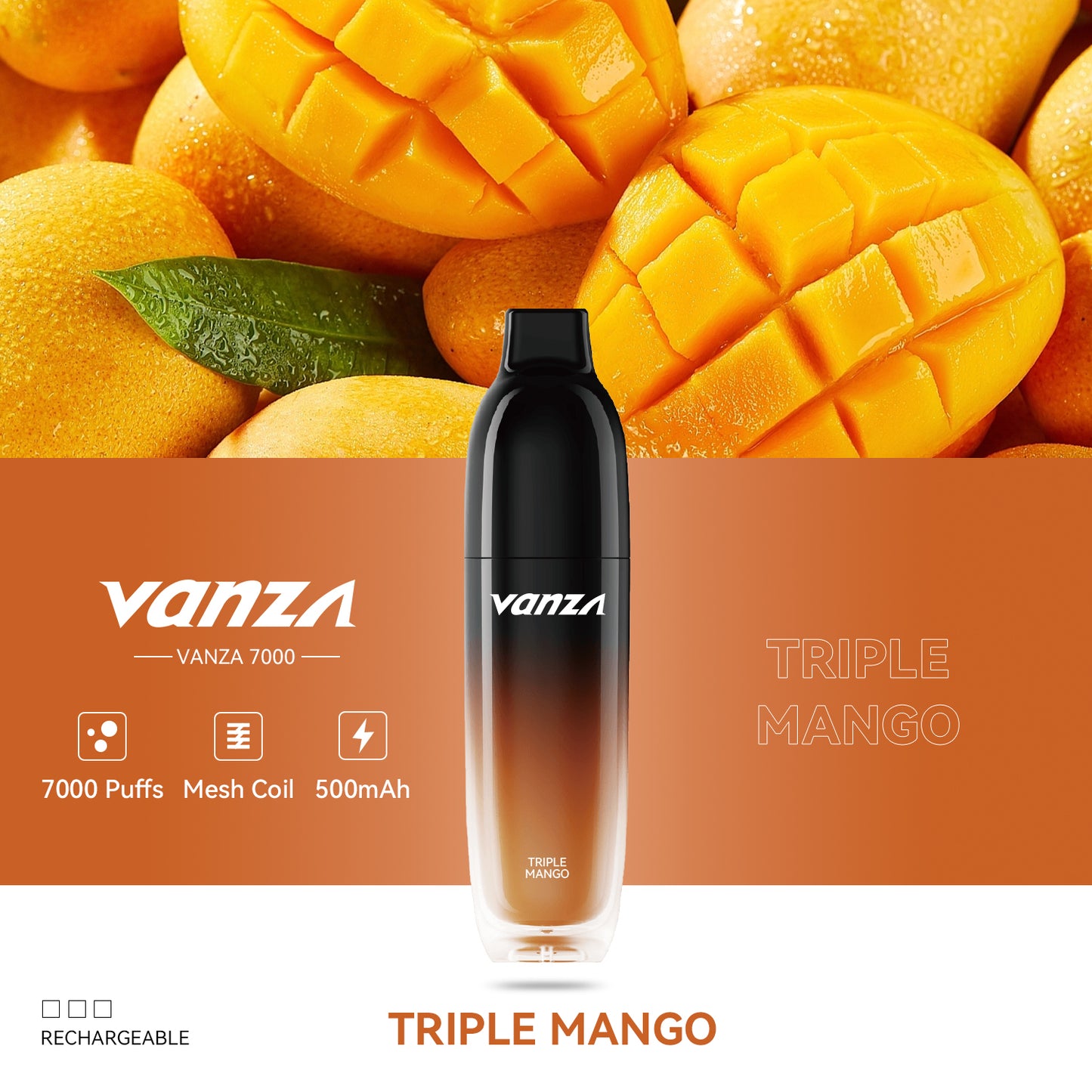 Vanza 7000 puff | 12ml | 7 sabores | Recargable