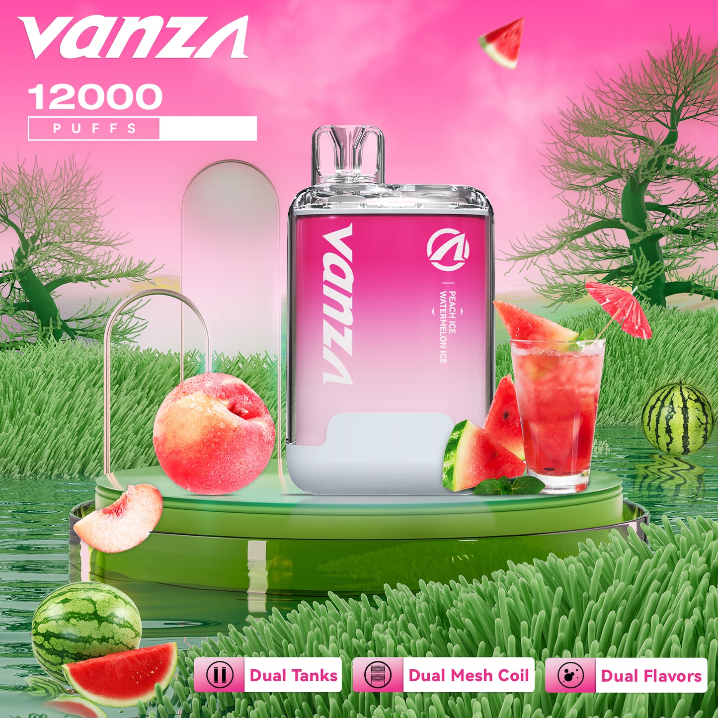 Vanza 12000 puff | 11ml x 2 | 2 sabores en 1 | Recargable