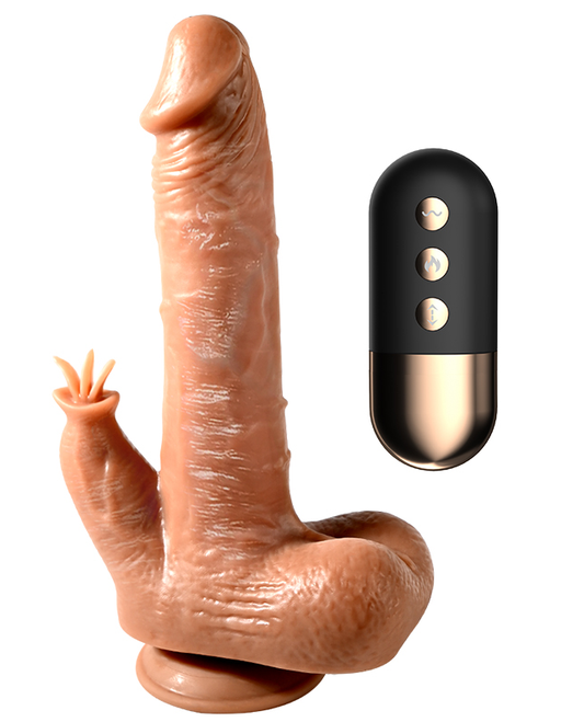 Dildo | Expansión | Vibración | Simulación oral | Calefacción | 22cm x 4.4cm | Recargable-usb | B56