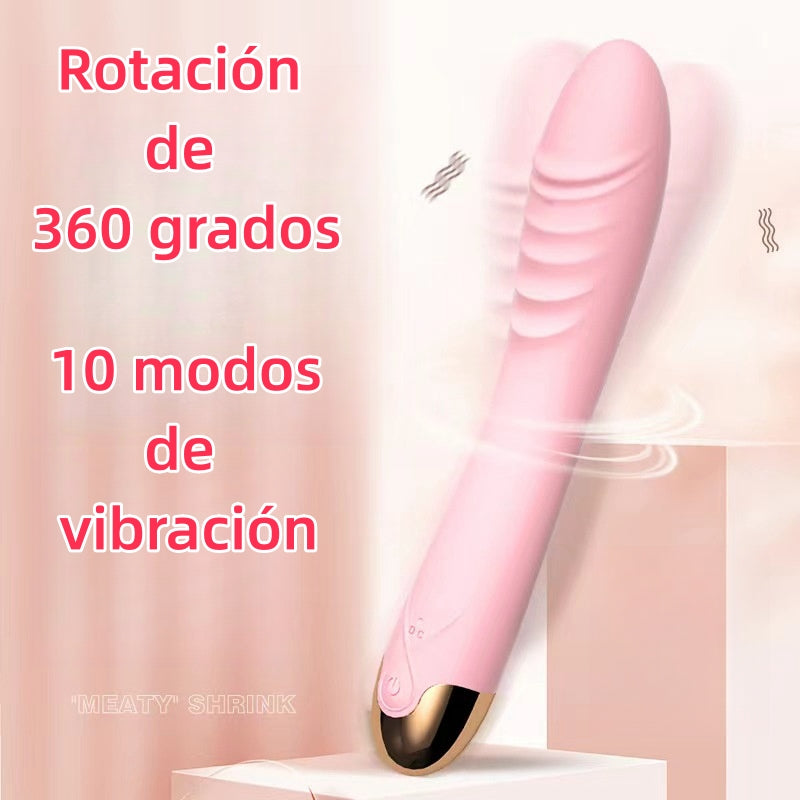 Vibrador | Rotación de 360 grados | 10 modos | 19cm x 3.8cm | Recargable-usb | C113