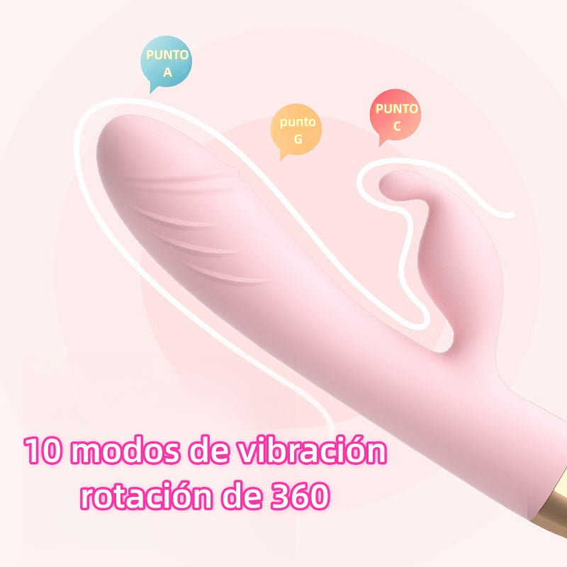 Vibrador | Rotación de 360 | 3 punto | 10 modos | 20cm x 3.8cm | Recagable-usb | C110