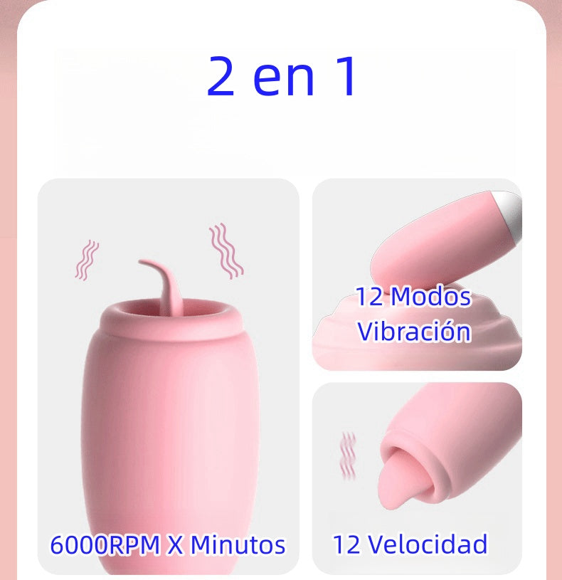 Huevito 2 en 1 | Vibrador | Lamer | Recargable-usb | C99