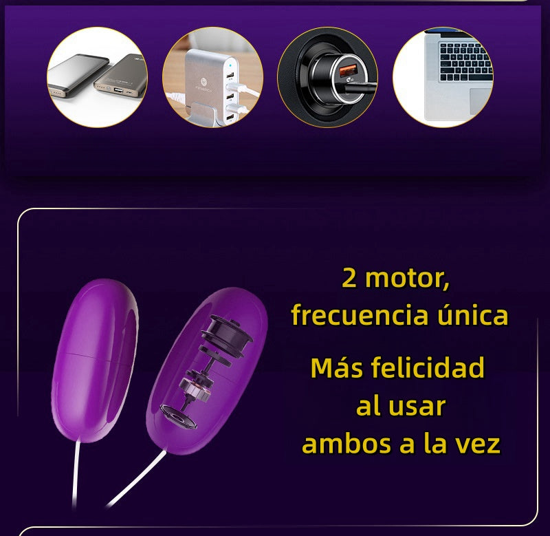 Huevito | 2 Vibrador | Conexión USB directa | 5cm x 2.5cm | C86